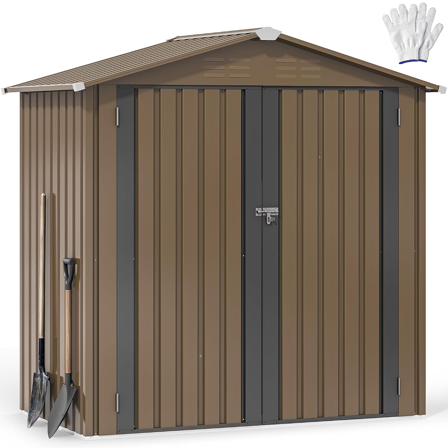 Gardening Tools In - Casetta da Giardino in Metallo 6x4ft,